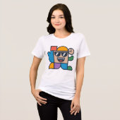 Niedlicher Cartoon Tri-Blend Shirt (Vorderseite voll)