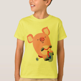 Niedlicher Cartoon Tricycle Pig Children T - Shirt