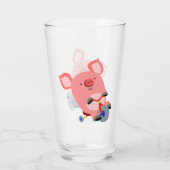 Niedlicher Cartoon Tricycle Pig Tumbler (Rückseite)