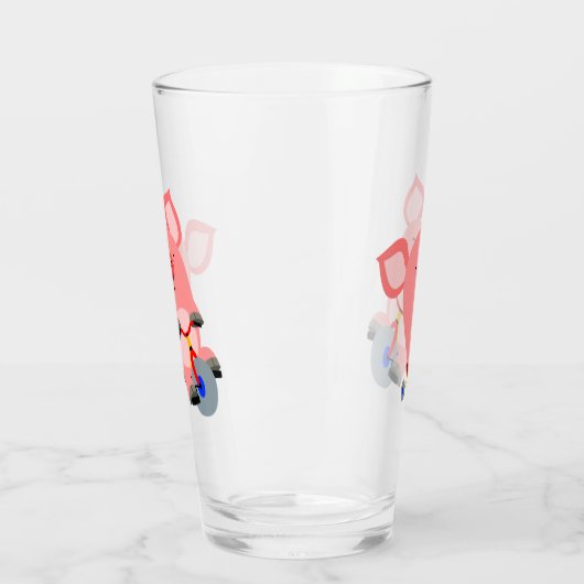 Niedlicher Cartoon Tricycle Pig Tumbler (Links)