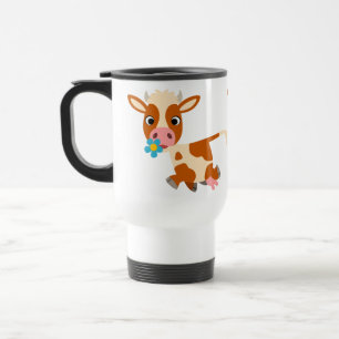 Niedlicher Cartoon Trotting Cow Tasse