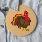 Niedlicher Cartoon Türkei Button (Beispiel)