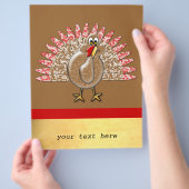 Niedlicher Cartoon Türkei Flyer (Hand)