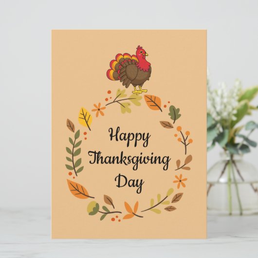 Niedlicher Cartoon Türkei Karte (Stehend Vorderseite)