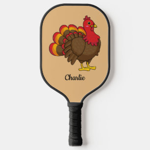 Niedlicher Cartoon Türkei   Personalisieren Pickleball Schläger
