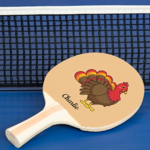 Niedlicher Cartoon Türkei Personalisieren Tischtennis Schläger