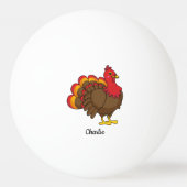 Niedlicher Cartoon Türkei | Personalisieren Tischtennisball (Rückseite)