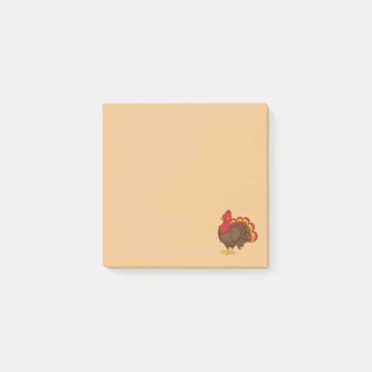 Niedlicher Cartoon Türkei Post-it Klebezettel (Vorderseite)