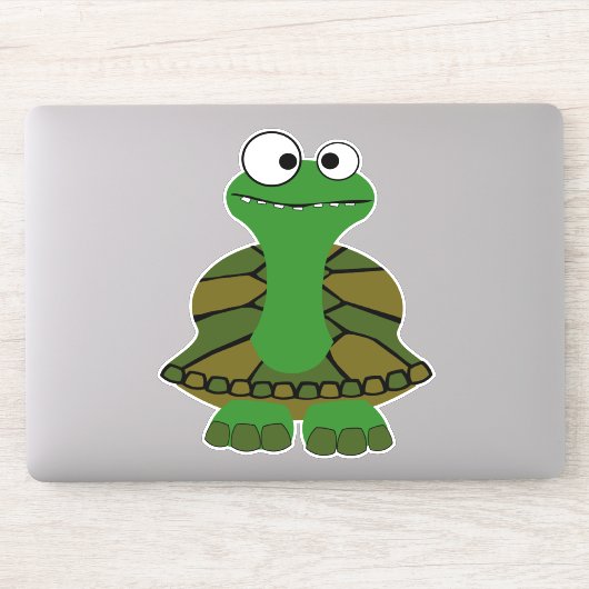 Niedlicher Cartoon Turtle Aufkleber (Computer)