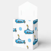 Niedlicher Cartoon U-Boot, Baby Blue Polka Dots Geschenkschachtel (Geöffnet)