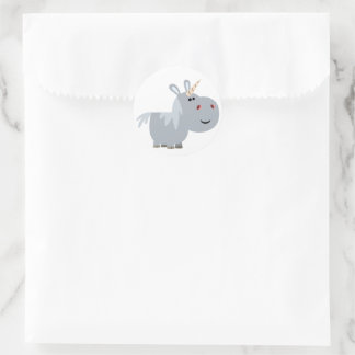 Niedlicher Cartoon Unicorn Aufkleber