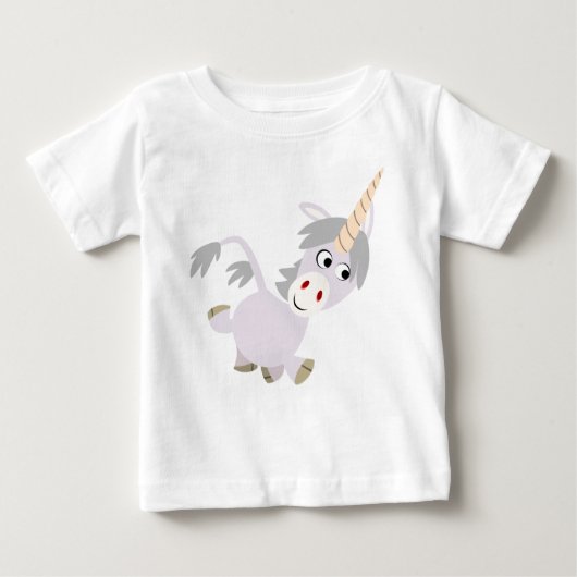 Niedlicher Cartoon Unicorn Baby T - Shirt (Vorderseite)