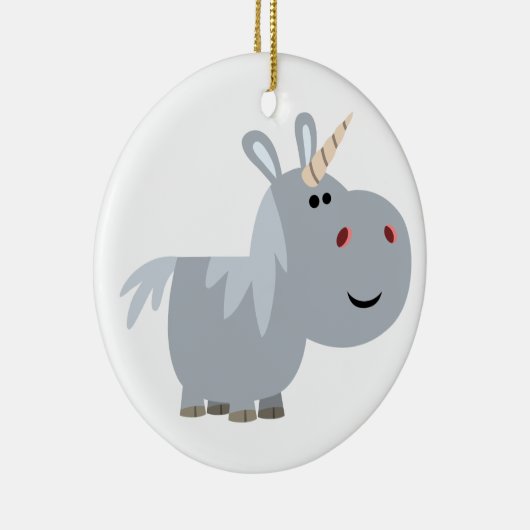 Niedlicher Cartoon Unicorn Keramikornament (Rechts)