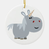 Niedlicher Cartoon Unicorn Keramikornament (Vorne)