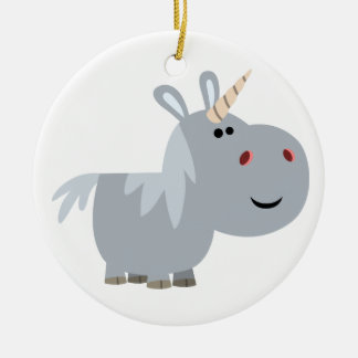 Niedlicher Cartoon Unicorn Keramikornament