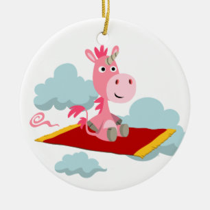 Niedlicher Cartoon Unicorns magischer Teppichboden Keramikornament