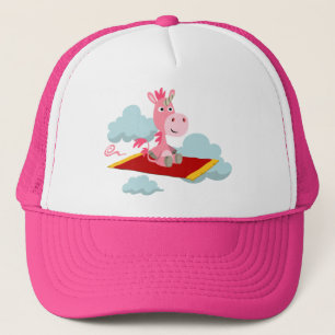 Niedlicher Cartoon Unicorns magischer Teppichreite Truckerkappe