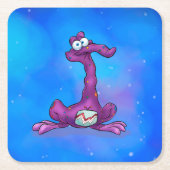 Niedlicher Cartoon-Untersetzer Rechteckiger Pappuntersetzer (Vorderseite)