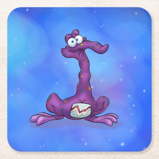 Niedlicher Cartoon-Untersetzer Rechteckiger Pappuntersetzer (Vorderseite)