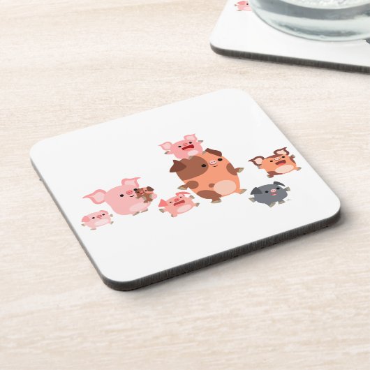 Niedlicher Cartoon Untersetzer  Set (Linke Seite)