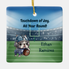 Niedlicher Cartoon - Urlaub mit Bulldoggen Keramikornament