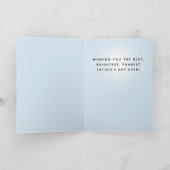 Niedlicher Cartoon Vater mit Kindervatertag Karte (Innenseite)