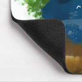 Niedlicher Cartoon Verborgene Fluffy Blue Cat Mousepad (Ecke)