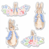 Niedlicher Cartoon Vintag Ostern Bunny Rabbit Stic Aufkleber (Vorderseite)