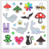 Niedlicher Cartoon - Vinyl Stickers Aufkleber (Blatt)