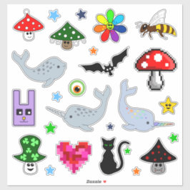 Niedlicher Cartoon - Vinyl Stickers Aufkleber