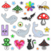 Niedlicher Cartoon - Vinyl Stickers Aufkleber (Vorderseite)