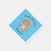 Niedlicher Cartoon von Happy Bartone Serviette (Ecke)