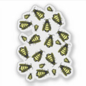 Niedlicher Cartoon von Honigbienen Aufkleber (Vorderseite)