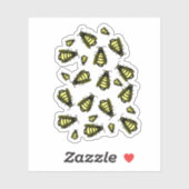 Niedlicher Cartoon von Honigbienen Aufkleber (Blatt)