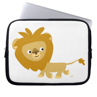 Niedlicher Cartoon Walking Lion Laptop-Sieb Laptopschutzhülle