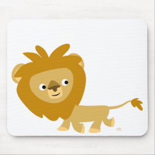Niedlicher Cartoon Walking Lion Mousepad