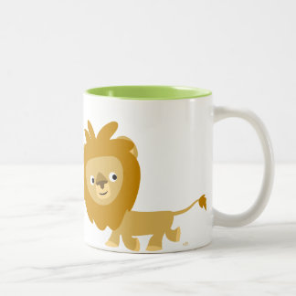 Niedlicher Cartoon Wanderung LöwenTasse Zweifarbige Tasse