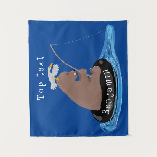 Niedlicher Cartoon Wandteppich (Vorderseite)