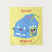 Niedlicher Cartoon Wandteppich (Vorderseite)