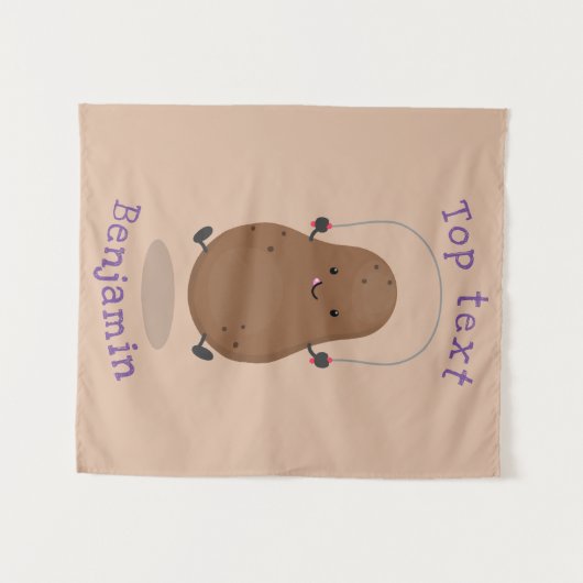 Niedlicher Cartoon Wandteppich (Vorderseite (Horizontal))