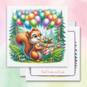 Niedlicher Cartoon Wasserfarbe Eichhörnchen Geburt Einladung