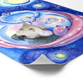 Niedlicher Cartoon Wasserfarbe Poster (Ecke)