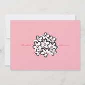 Niedlicher Cartoon Wedding Bride Daisies Brautpart Einladung (Rückseite)