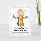Niedlicher Cartoon Weibliche Sprichworte Modernes Karte (Vorderseite)