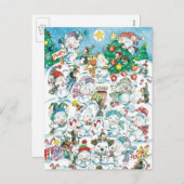 Niedlicher Cartoon Weihnachten Eisbär Penguin Part (Vorne/Hinten)