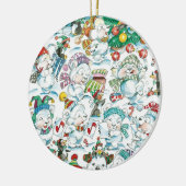 Niedlicher Cartoon Weihnachten Eisbär Penguin Part Keramik Ornament (Links)