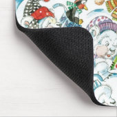 Niedlicher Cartoon Weihnachten Eisbär Penguin Part Mousepad (Ecke)