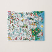 Niedlicher Cartoon Weihnachten Eisbär Penguin Part Puzzle (Horizontal)