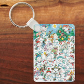 Niedlicher Cartoon Weihnachten Eisbär Penguin Part Schlüsselanhänger (Vorderseite)