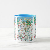 Niedlicher Cartoon Weihnachten Eisbär Penguin Part Tasse (Zentrum)